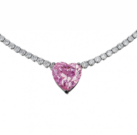 The Dreamy Heart Tennis Necklace